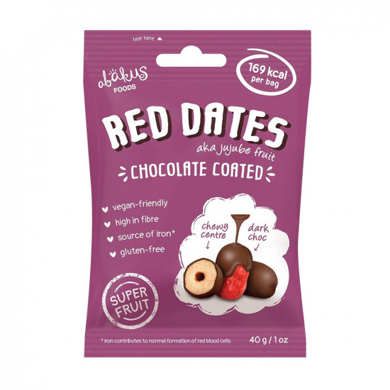 Abakus foods red dates chocolate coated 1 x 40g